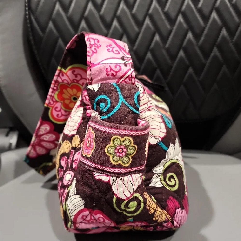 Vera Bradley Pink and Brown Floral Shoulder Bag - Picture 2 of 5